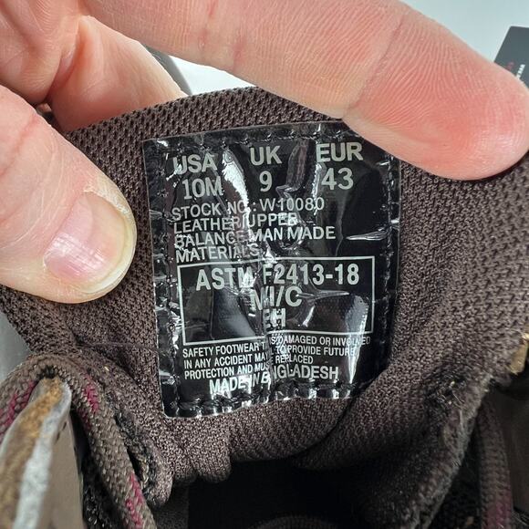 Wolverine W10080 Brek-M Work Boots Men's 10 Brown DuraShocks Slip Resistant - Picture 11 of 11